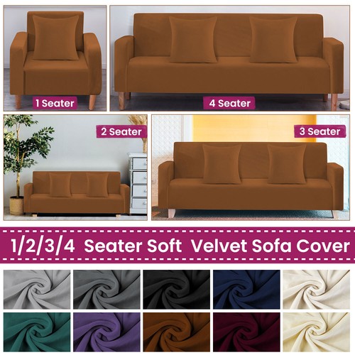 Stretch velvet sofa cover - stretch,