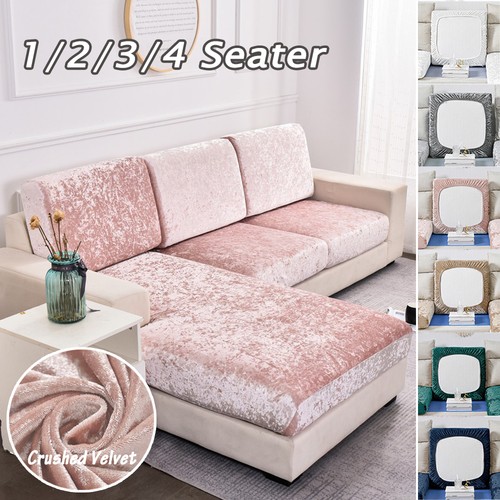 Stretch crushed velvet sofa - crushed,